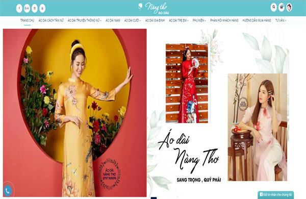 mẫu thiết kế website thương hiệu n&agrave;ng thơ